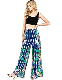 Flying Tomate Juniors Boho de la dama cintura alta Palazzo Pantalones