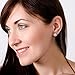 Jane Stone Fashion Sterling Silver Halo Stud Earrings S925 with Cubic Zirconia CZ Square Crystal Jewelry for Women