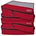 Dot&Dot Large Packing Cubes for Travel - 4 Piece Luggage Accessories Organizers (Red)