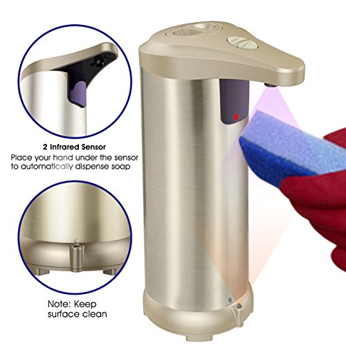 image for THZY Soap Dispenser Hand Free Automatic Lotion Dispenser Stainless Ste