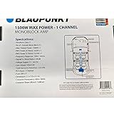 Blaupunkt 1500W Max 1 Channel/Monoblock Class D Stereo Car Audio Amplifier