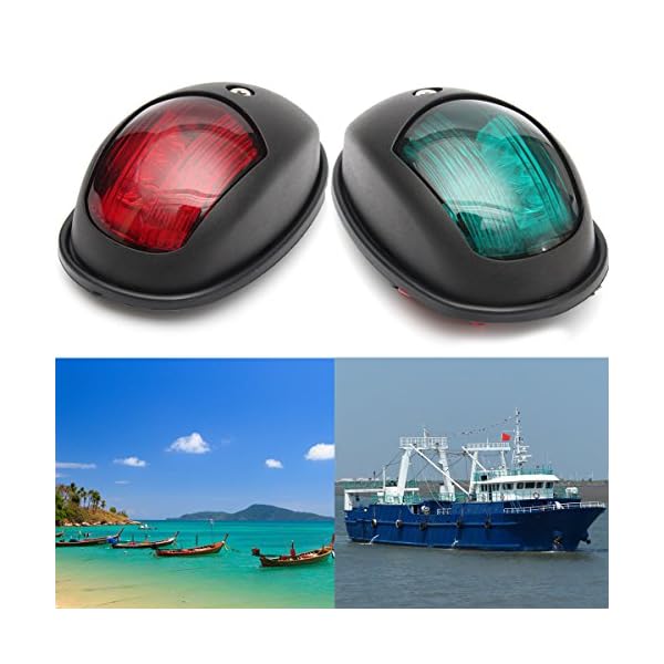 Boat-Navigation-Lights-YESSHOW-New-Marine-LED-Navigation-Lamp-Port-Bow-Side-Starboard-Lights-Red-Green-LED-for-Chandlery-Boat-Yacht-Skeeter-Safety-Lights-Deck-Mount-DC-12V-24V