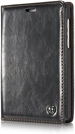 Blackberry Passport 2 Case, Premium PU Leather Book Design with Flip Cover and Stand [Credit Card Slot] Magnetic Closure Cover Case for Blackberry Passport 2 (Black)