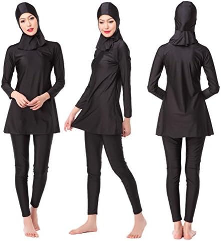 KEEN ZTQ New Women’s Modest Swimsuits Black Purple Burkini Full Cover Muslim Swimsuits for Women