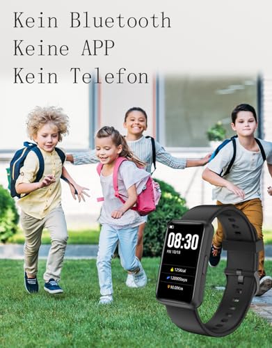 Pedometer Watch (Without App/Without Mobile Phone) 1.47 Inch Screen Simple Fitness Tracker Smartwatch with Calorie Counter Sleep Monitor Stopwatch Waterproof Timer Walking Running Fitness Watch for Seniors / Men / Women