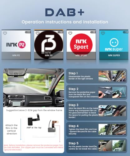 【Dab】 2G+64G Android Car Radio for VW Golf 7 2013-2017, 9 Inch Touch Screen Car Radio Wireless Carplay Android Auto Navi GPS WiFi Mirror Link Bluetooth FM/RDS/DVR/EQ/SWC Backup Camera