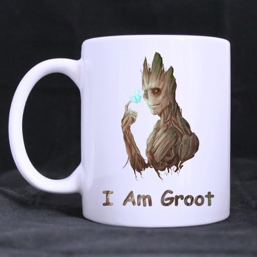 Cool I Am Groot Tree Man Customized Personalized Coffee Mugs Beer Mug White Ceramic Water Cups Office Home Cup 11 OZ Two Sides Printed