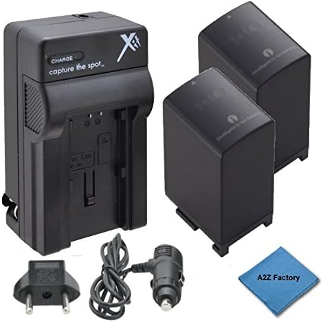 2 Pack High Capacity (3070 mAh) Canon BP828 Replacement Battery &amp; Charger Kit For Canon HF G30, XA20, XA25 High Definition Camcorders. Fully Decoded! The Battery Replaces Canon Part Number BP-828, BP828, BP-820, BP820, 8598B002