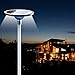 Solar Powered UFO Style LED Post Light, up to 1500 LM Built Smart Profile for Walkways, Bike Path, Community/Complex Driveway, Parking lot, Courtyard, Backyard Lights