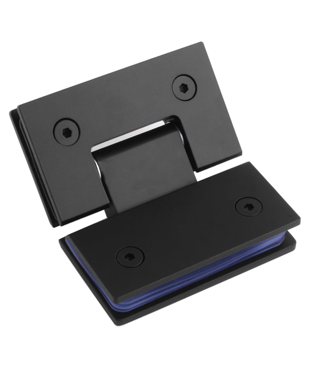 WANLIAN Frameless Shower Door Hinges 135 Degree Glass Doors Hinge Cupboard Showcase Wine Cabinet Clamp Ambry Gate Hinges Replacement Parts,304 Stainless Steel Blac