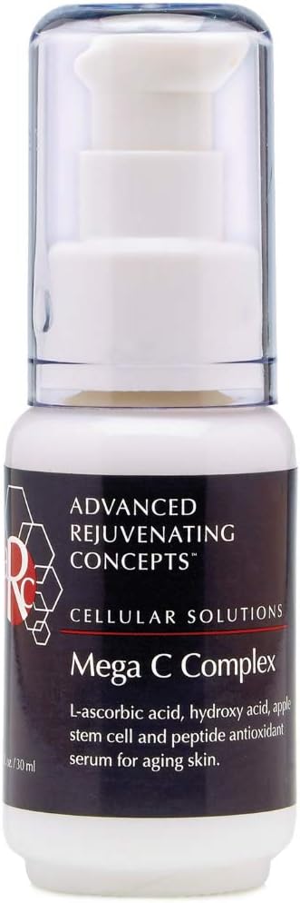 ADVANCED REJUVENATING CONCEPTS Mega C Complex | 3-in-1 Rejuvenating Vitamin C Face Serum with 20% L-Ascorbic Acid and Matrixyl 3000 | For Dry and Aging Skin