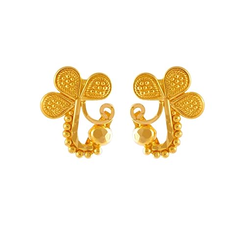 P. C. Chandra Jewellers 22KT Yellow Gold Jhumki Earrings for Women