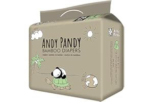 Andy Pandy Bamboo Disposable Diapers, Large, White, 20-31 lbs, 26 Count