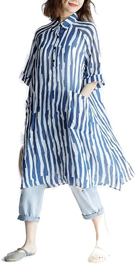 Amazon Co Jp ワンピース シャツワンピース チュニック ロング丈 レディース ロングシャツワンピース 白シャツ ナチュラル 膝下丈 長袖 大きいサイズ オーバーサイズ 白 春 夏 秋 ｇ Ko To ホーム キッチン