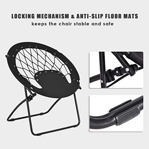 Autumn Brown Goplus Bungee Chair Outdoor Camping Gaming Hiking Garden Patio Portable Steel Folding Bunjo Dish Chairs Talkingbread Co Il