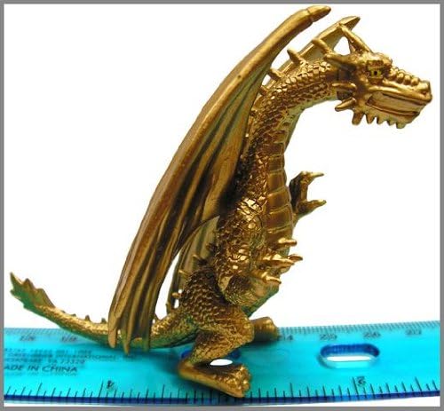 Dragon Figure: Upright Metallic Gold