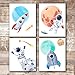 Kids Space Decor Art Prints (Set of 4) - Unframed - 8x10s | Living Room Décor | Classroom Décor | Bedroom Wall Art | Bedroom Wall décor