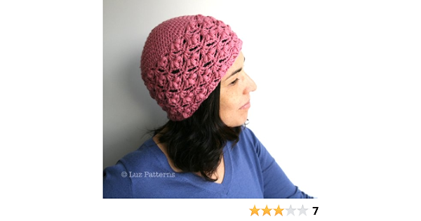 Crochet hat PATTERN, crochet women lace 