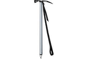 Bobillow Outdoor Camping Ice Axe Walking Pick for Camping Aluminum Alloy Mountaineering Axe Glacier Climbing Tool Lightweight Design,70 Cm Gray