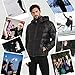 BINACL Men's Winter Jacket,Thicken Quilted Hooded Padded Down Alternative Puffer Coat