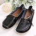 CIOR Women's Genuine Leather Loafers Casual Moccasin Driving Shoes Indoor Flat Slip-on Slippers,M912,Black,41