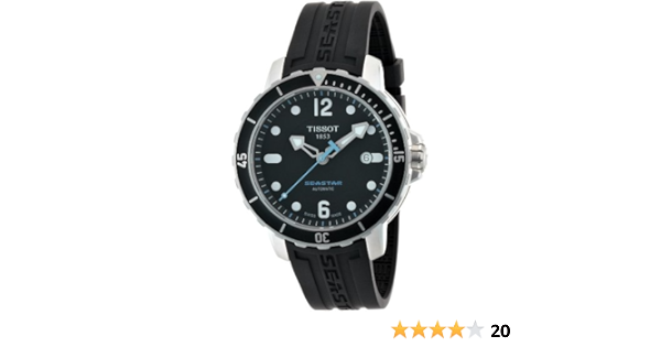 Amazon.com: Tissot Men's T0664071705700 Seastar 1000 Black Dial and Strap  Watch : Clothing, Shoes \u0026 Jewelry
