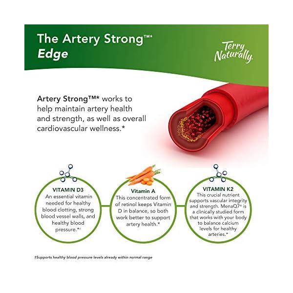 Terry Naturally Artery Strong 60 Softgels Vitamin A, D3 & K2