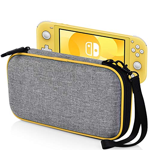 Carry Case for Nintendo Switch Lite – LOGROTATE Portable Hard Shell Travel Carrying Bag, Switch Lite Waterproof Case Cover with storage for Switch Lite Console & Accessories & Game Cards, Yellow