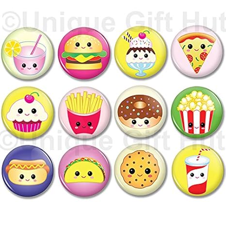 Kawaii alimentos imanes para nevera, 1,25 