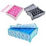 Neewer® 20 Cell Bamboo Charcoal Underwear Ties Socks Drawer Closet Organizer Storage Box (Blue, Pink, Gray)