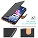 Aicoco Huawei P Smart Case Flip Cover Leather Wallet Phone Case for Huawei P Smart - Black