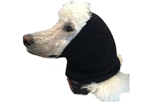OVER THE MOON PET PRODUCTS Pet Hoodz for Dogs-Anxiety Calming Hood, Ear Protection, Grooming Hoodie, Black