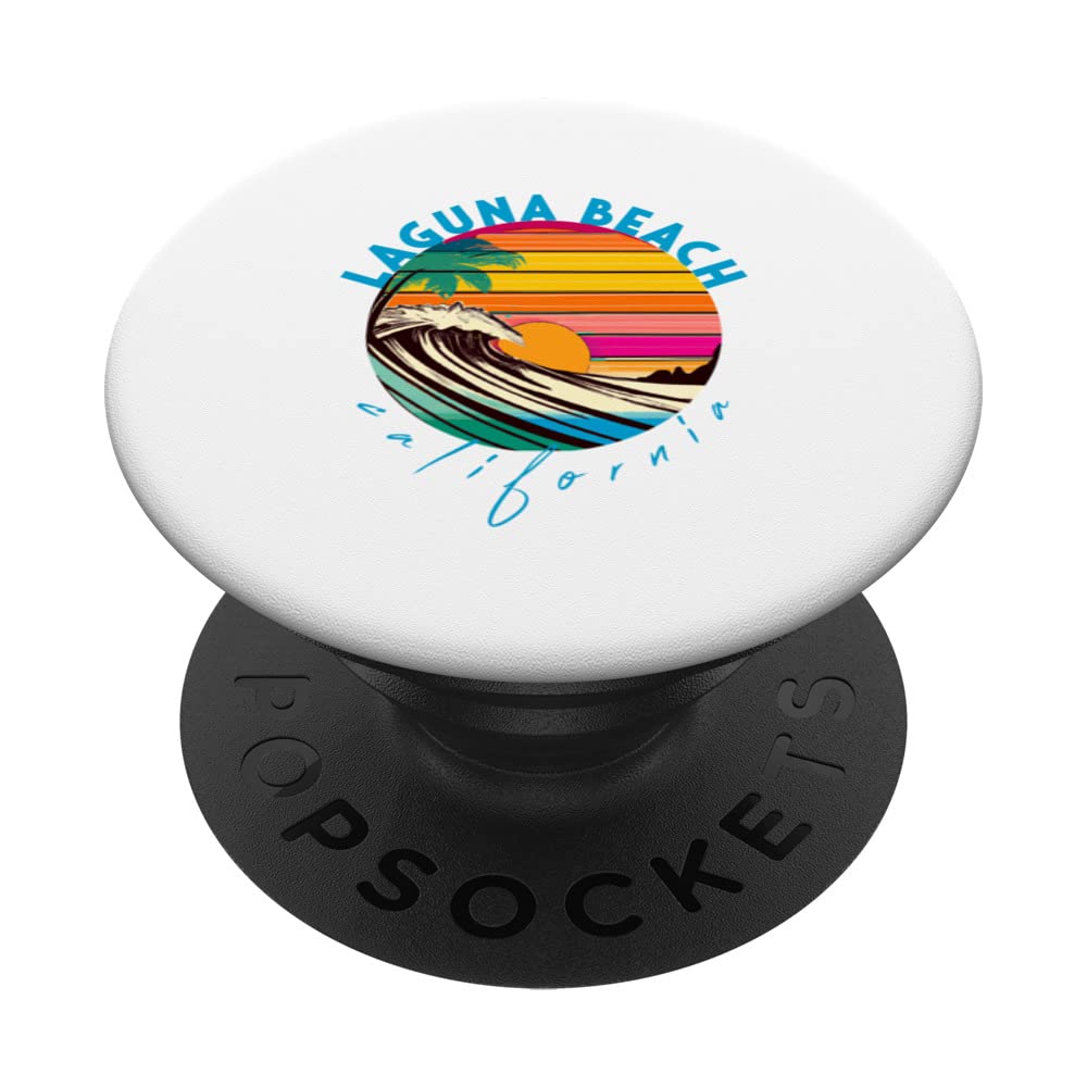 Laguna Beach Retro 1980s Style California Beach PopSockets Swappable PopGrip