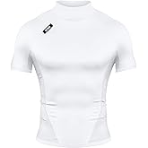 Nxtrnd Men's Turtleneck Compression T-Shirt, Short Sleeve Mock Neck