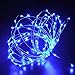 Icicle Solar Powered String Light, 26ft 120LED Flexible Copper Wire Indoor/Outdoor Waterproof Decorative Light For Patio, Path, Lawn, Garden, Pergola, Balcony, Yard, Fence Decorations (Blue)