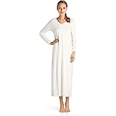 HANRO Women's Pure Essence Long Sleeve Long Gown