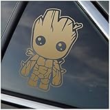 Stick'emAll Baby Groot - Metallic Gold Vinyl Decal