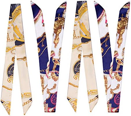 MINA LOBATA 2 Pair Fashion Silk Ribbon Hairband Handbag Handle Ribbon Scarf Bracelet (4P-S0709)