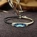 Xingzou Bangle Bracelets For Girls Women, LT.Blue Crystals From Swarovski,18K Gold Plated Jewelry