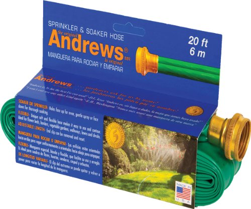 A.M. Andrews 7012350 2-in-1 Flexible Sprinkler and Soaker Hose, 20-Feet