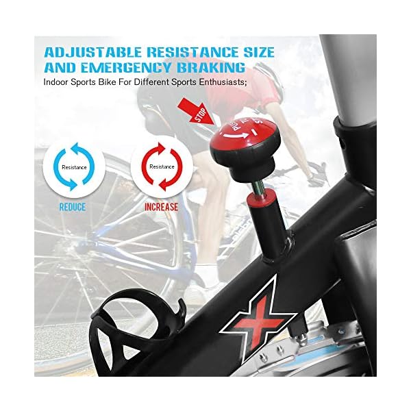 Hooseng-Exercise-Bike-Indoor-Cycling-Stationary-Bikes-Cardio-Workout-Machine-Upright-Bike-Belt-Drive-Adjustable-Resistance-Levels-with-LCD-Digital-Monitor-for-Home-Gym-Lose-Weight-Black Hooseng Aerobic Indoor Training Exercise Bike, Super-Silent Stationary Bike Cycling with LCD display, Seat Cushion…