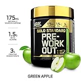 OPTIMUM NUTRITION GOLD STANDARD Pre Workout with Creatine, Beta-Alanine, and Caffeine for Energy, Keto Friendly, Green Apple, 30 Servings