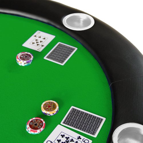 IDS Green Texas Hold’em 84″ 10 Player Folding Poker Table Top w