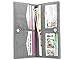 Big Skinny Women's Executive Bi-Fold Checkbook Slim Wallet, Holds Up to 40 Cards, Lightweight, Slim, Graphite