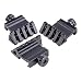 Pinty 45-Degree Offset Angle Rail Mount Picatinny for Flashlights Lasers, 4 Slots 20mm Weaver Style Tactical, 3PCs