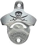1 X Skull and Cross Bones Wall Mounted Classic Zinc Starr X Bottle Opener
