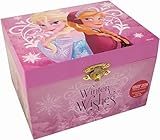 Disney Frozen Winter Wishes Wind Up Music Box with Elsa and Anna