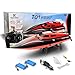 Gizmovine Remote Control Boat for Pools and Lakes, 20 MPH+ High Speed RC Boats for Adults or Kids, 2.4GHz RC Racing Boat 180 Degree Flipping Boat Toys for Boys (H101)
