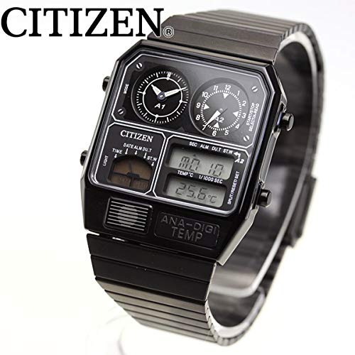 CITIZEN ANA-DIGI TEMP Reproduction Model Watch Black JG2105-93E