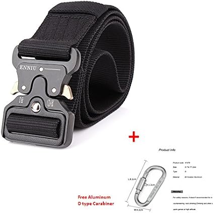 49 X1 69 Tactical Belt Heavy Duty Waist Belt Quick Release Military Style Riggers Web Belt Nylon Belts With Metal Buckle Black Safety Belts Harnesses Amazon Canada